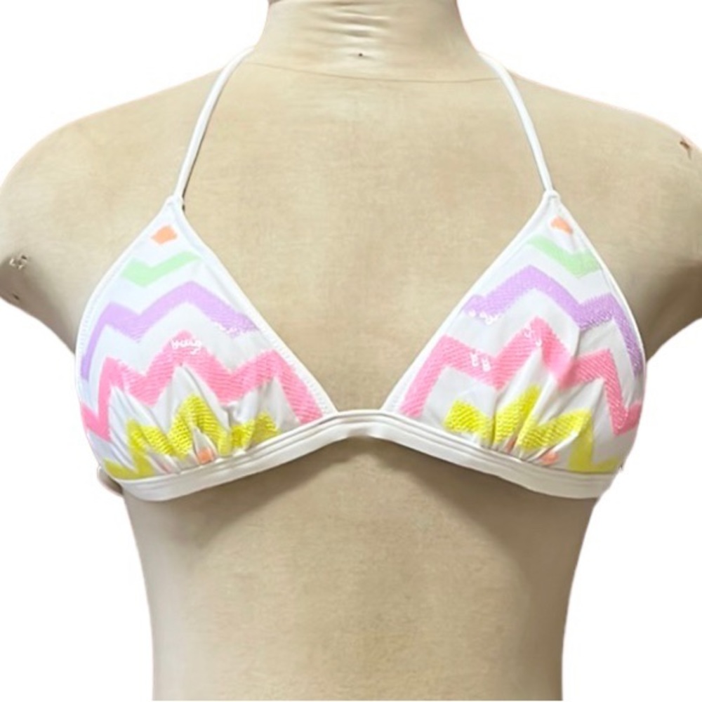 Last chance…PINK Victoria’s Secret Bikini Top Swimsuit Swim White Pastel S Small